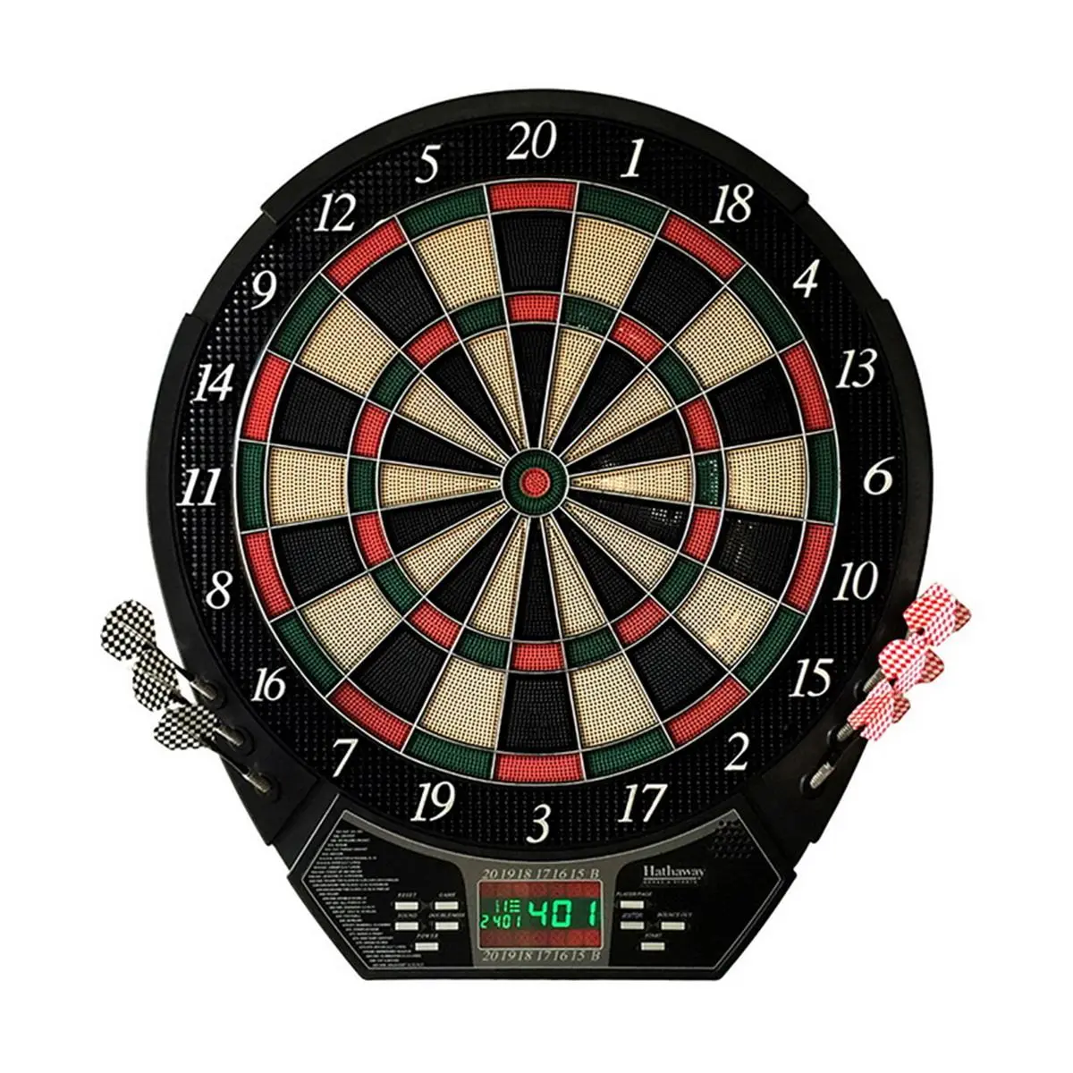 Carmelli BG1042D Magnum Electronic Soft Tip Dartboard - Lightweight, LED Display, Push Button Control Panel, Accommodates Up to 8 Players, 20.5in W x 1.125in D x 22.75in H, 8 lbs (Ideal for Soft Darts, Electronic Scoring Dartboards Enthusiasts)