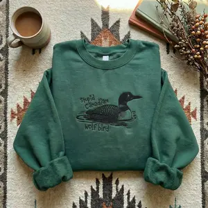 Embroidered Stupid Canadian Wolf Bird Heated Rivalry Team Hollanov Sweatshirt, Heater Rivalry Embroidered shirt, LGBT Hockey Romance Shirt