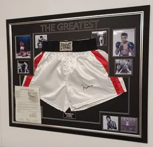 WWE Muhammad Ali Signed Boxing Shorts JSA COA Poster - High Quality Photo Paper Unframed Gift for Special Events