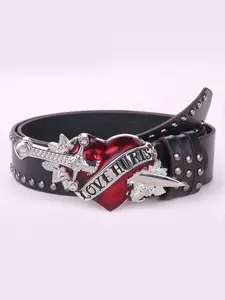 Women's Punk Style Belt | Trendy Belt Punk Fashion Belt Edgy Statement Buckle Waistband for Street & Party Outfits Statement Belts Punk Aesthetic