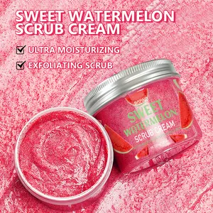 200g sweet watermelon scrub, deeply cleanses, exfoliates, moisturizes and hydrates, improves rough skin, brightens complexion, and makes the skin smooth and delicate