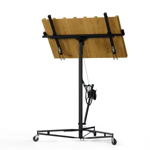 GARVEE Drywall Lift 16 Ft,Sheetrock Lift Drywall Lift,150LBS Heavy Duty Drywall Rolling Lifter Panel,Drywall Lift Panel Hoist Jack with 360° Adjustable Telescopic Arm & 3 Lockable Wheels (16 Ft Black)