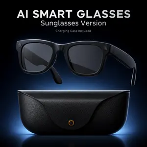 MT5 Ultra AI Smart Glasses Chargeable Wearable with 8MP HD Camera, Audio Recording, Real-Time Translation, Bluetooth Calls, 300mAh Glasses Battery & 2000mAh Charging Case