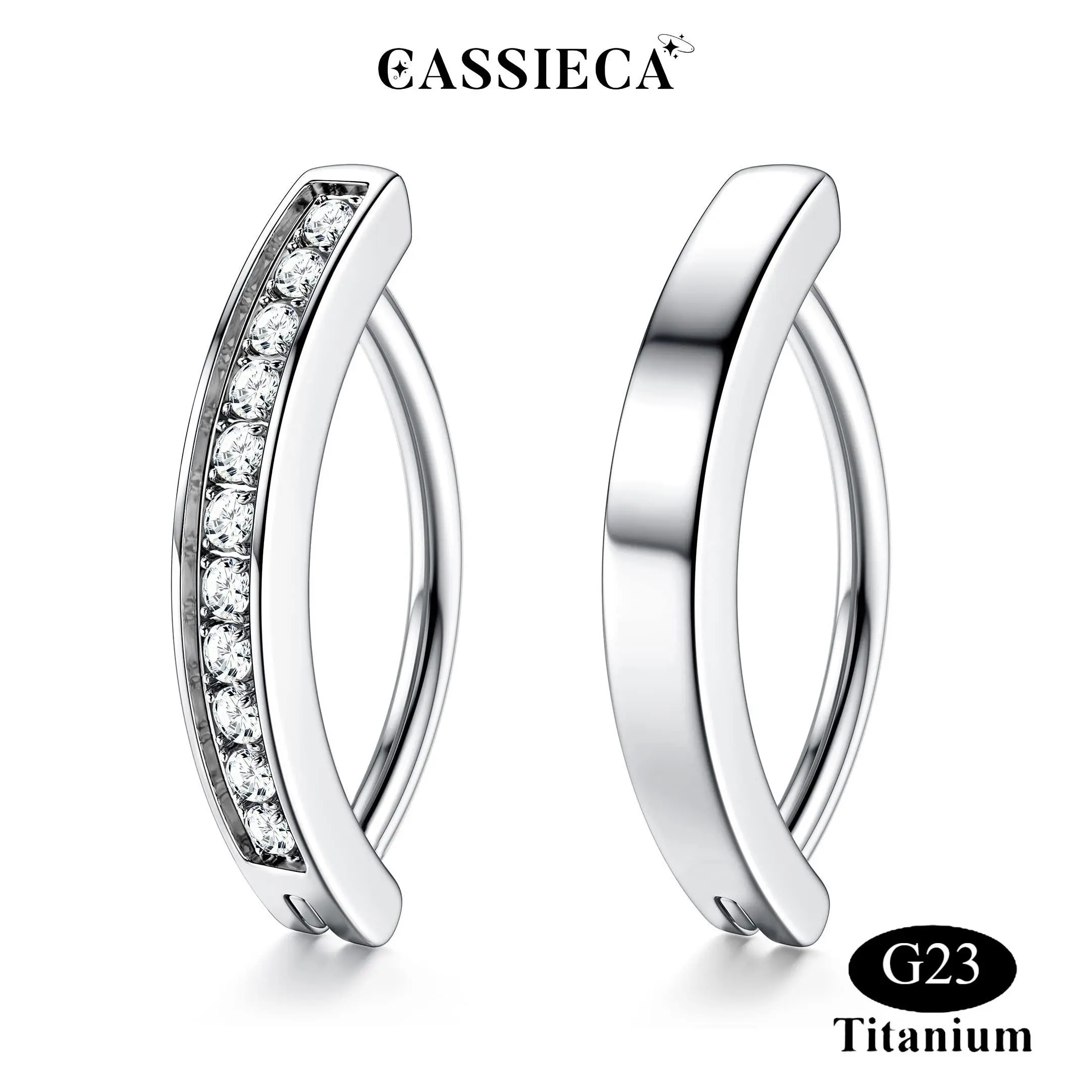 CASSIECA Titanium Belly Button Rings 14G G23 Solid Titanium Belly Button Piercing Clear CZ Clicker Belly Rings for Women  CZ Opal Belly Rings Simple Reverse Navel Rings Belly Piercing Body Jewelry, Clickers, Unisex Summervibes