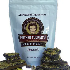 Mother Tucker’s Toffee Pistachio Delight Crunchy Delicious Dark Chocolate Snack Dessert Sweet