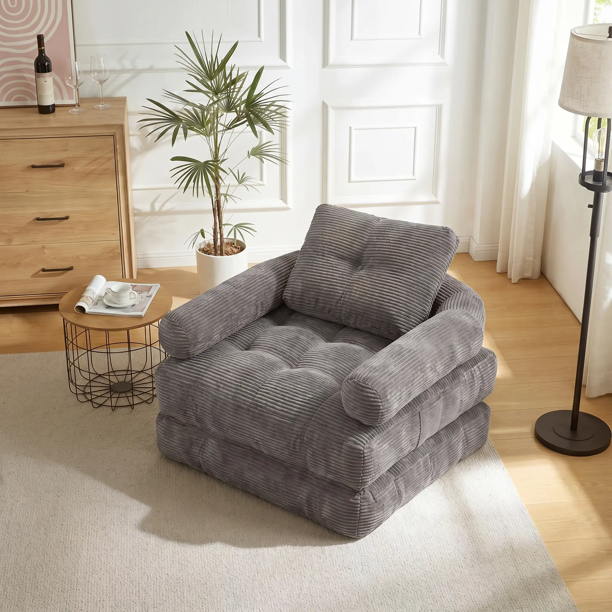 sofas living room Foldable sofa,Boneless Couch, Modern Adjustable Sleeper Futon, Full High-Density Sponge Cloud Couches for Living Room Furniture, Thick Ergonomic Lounge Bed, Oversized Comfy Boneless Sectional Couch for Gaming Reading Napping