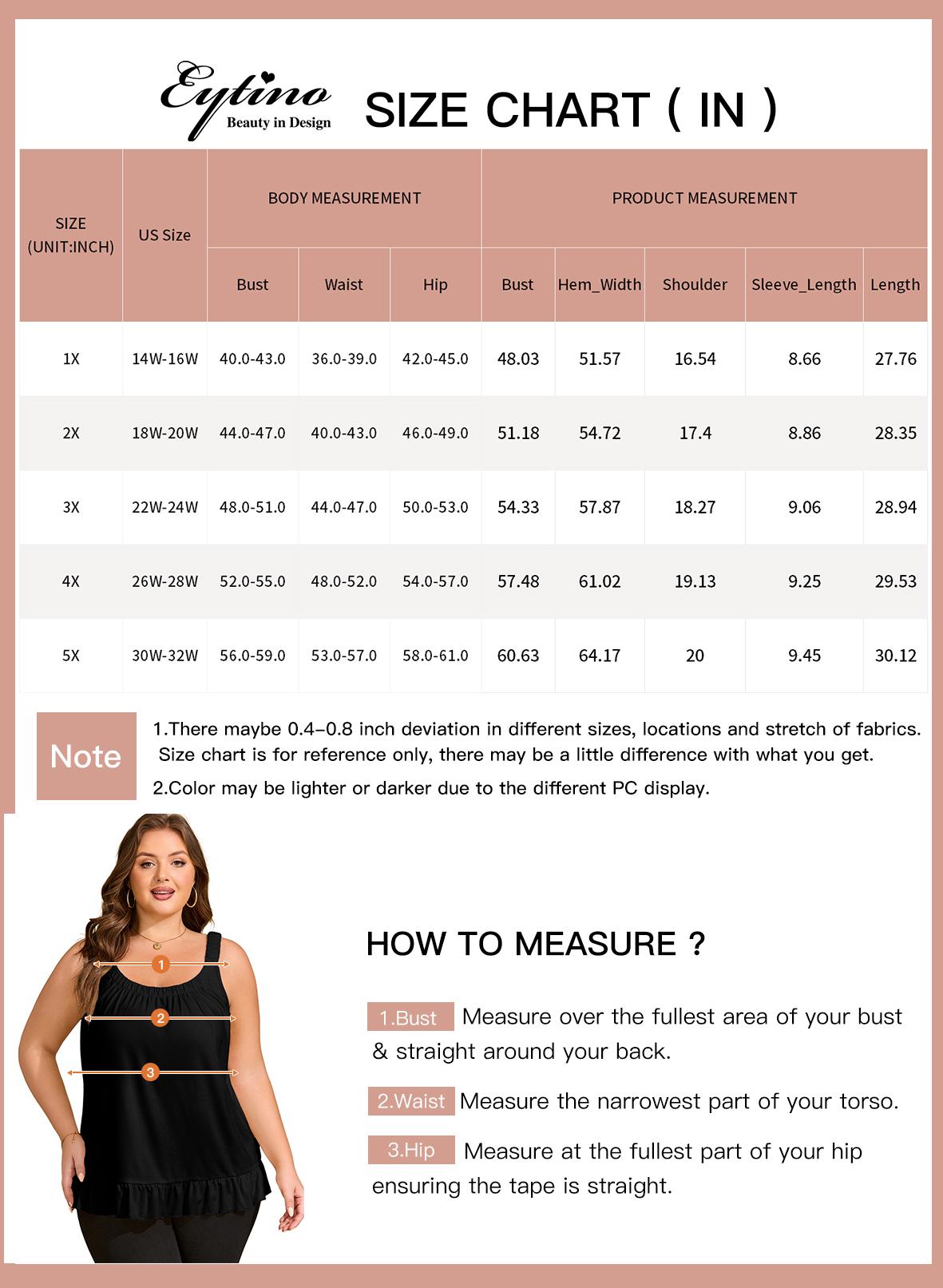 Eytino Women's Plus Size Tank Tops Summer Casual Scoop Neck Pleated Front Loose Flowy Sleeveless Cami Shirts(1X-5X)