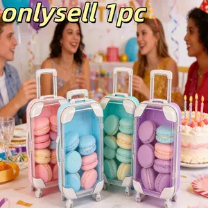 1Pcs Mini Luggage-Style Gift Box with Wheels, Small Item Organizer, Candy Gift Box, Perfect for Travel, Birthday, Singles Party, Friend Gatherings