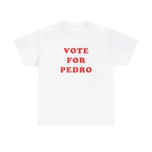 Vote for Pedro Unisex Heavy Cotton Tee - Napoleon Dynamite Shirt - Funny - Comedy - Movie - Gift for Men and Women