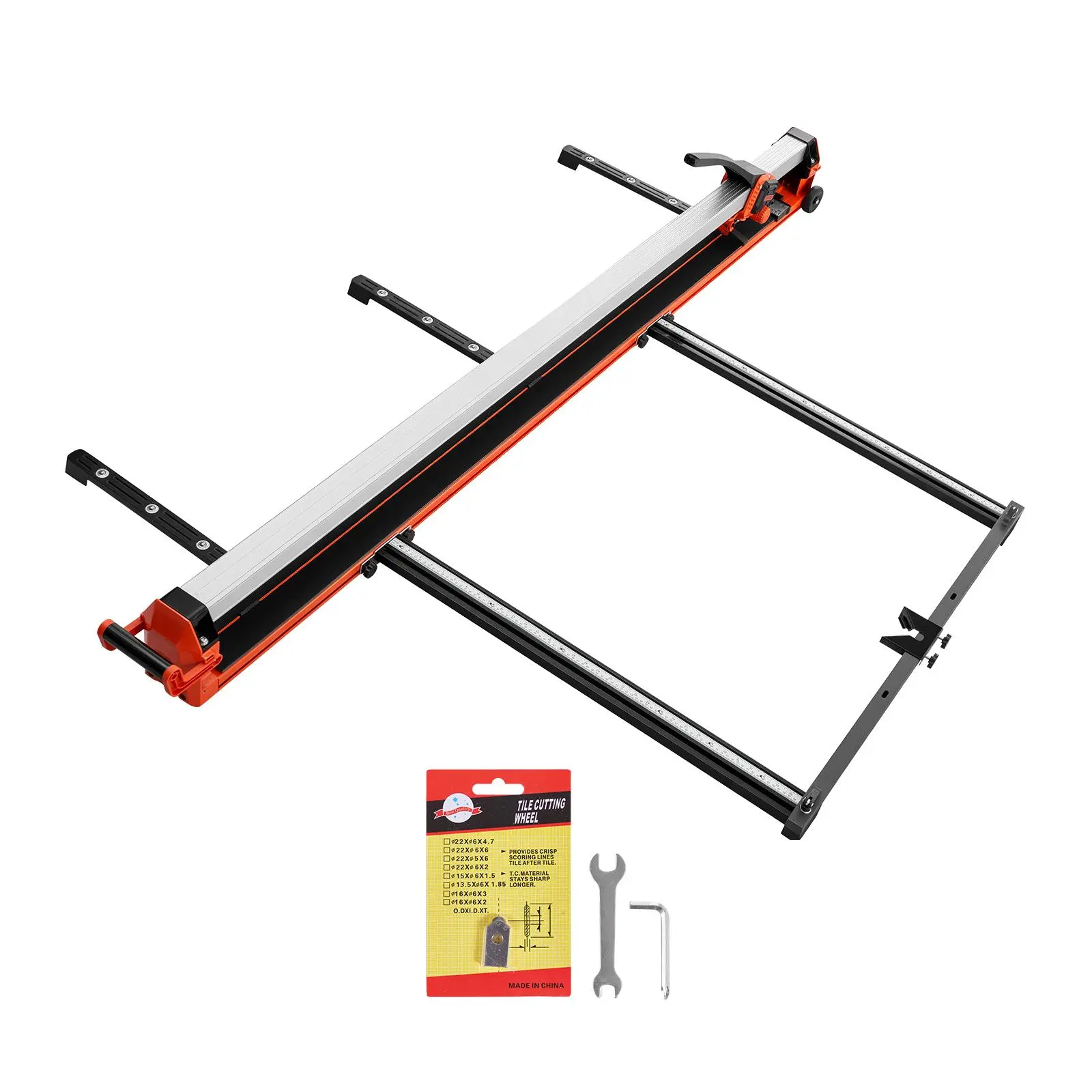 【SummerFinds】VEVOR 71-Inch Manual Tile Cutter, Upgraded Rail and Sliding Head, Precision Alignment Guide, Tungsten Carbide Cutting Wheel, Support Legs with Swivel Wheels, for DIY Pros, Ceramic, Floor, Wall Tiles
