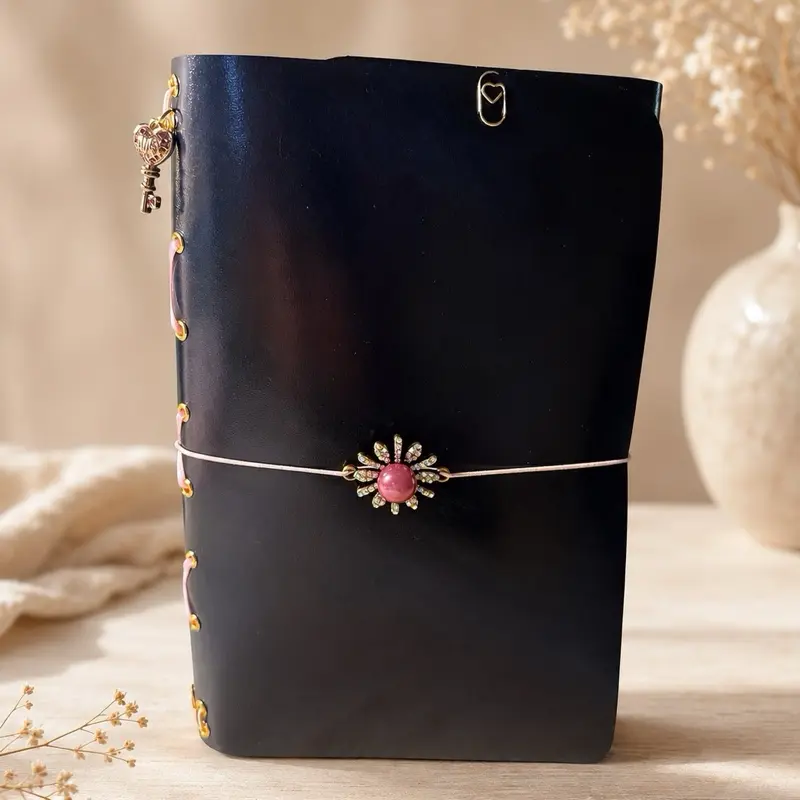 A5 "Midnight Pearl" Leather Journal