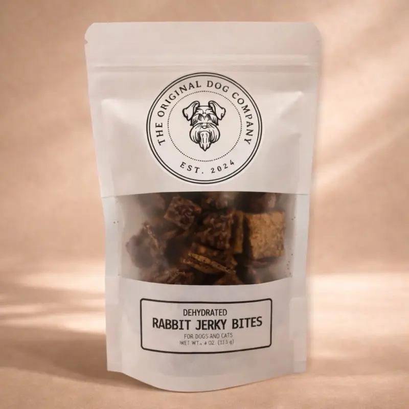 Dehydrated Rabbit Jerky Bites for Dogs and Cats | Single Ingredient Crunchy Treat