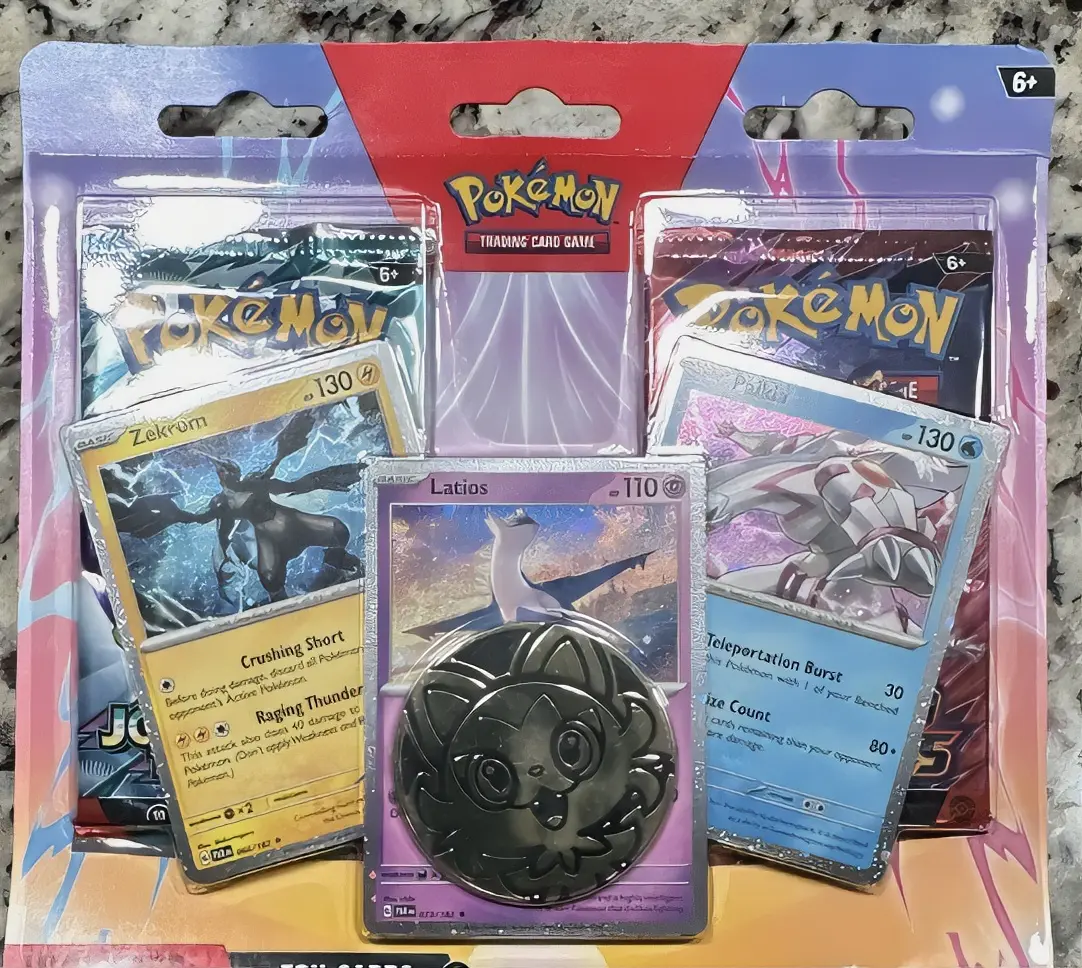 Pokemon Trading Card Game - Zekrom, Latios, and Palkia Cards with 130 and 110 HP, 6+ Age Rating, Collectible Cards for Fans