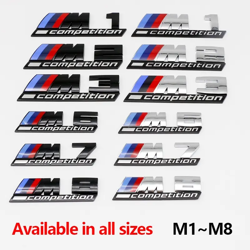 3D Car Badge Front Grille Emblem Replacement Part for Bmw M Series Models, Durable Auto Exterior Decoration Accessory for Enhanced Vehicle Look