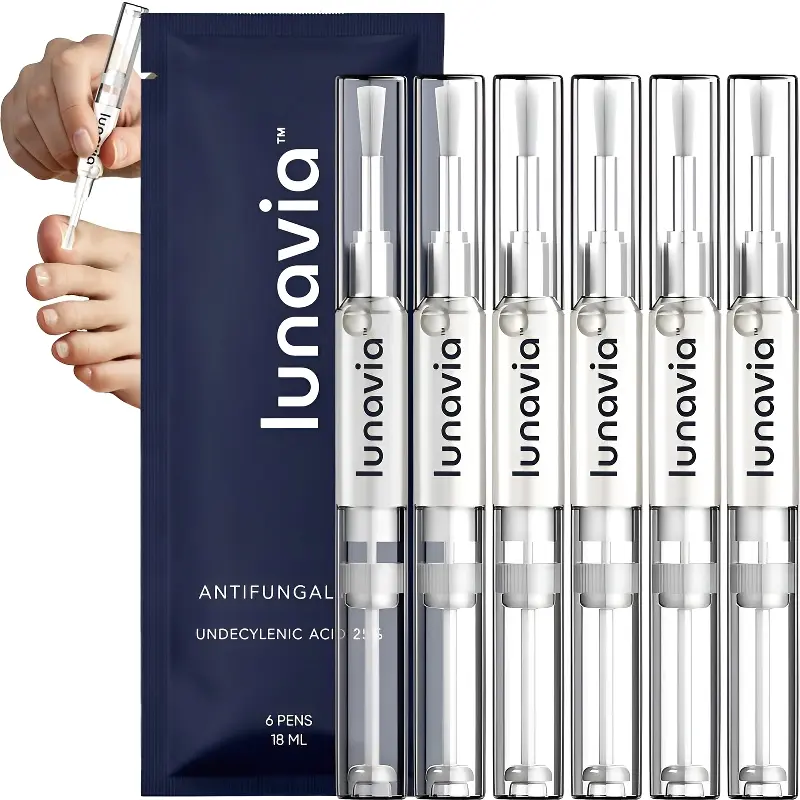 Lunavia Antifungal Pen 3-Pack | Undecylenic Acid 25% | Precision Applicator | Daily Foot & Skin Care | Easy-to-Use Formula