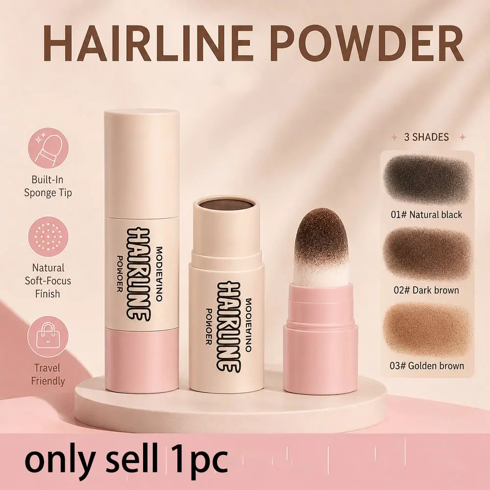 Hair Styling Magic - Concealing Grey Hair - Powder Cake for One-Time Use - Quick Color Correction - Concealing Grey - Plumping Sparse Hair - Hair Styling Powder Cake - Hairline Powder - Hairline Shaping Powder