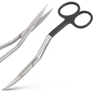 Double Curved Embroidery  6 Inch  Stainless Steel Double Bent Handle Embroidery Scissor for Applique  Machine Embroidery Fabric Stitches and Crafting with Precision