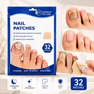 [32 PACK Value Set] Fungal Nail Repair Patches: Patches with 8-Hour Adhesion for toe nail fungus treatments Healthy Nails, Strong Penetration & Gentle Care, Easy to Use Daily Cleaning Nail Solution