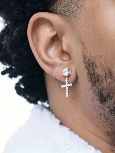Hip-Hop Trendy Zircon Stud Earrings for Men and Women, Fashionable Daily Wear Party Jewelry, Unique Gift Idea