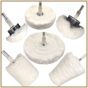 6 Pcs Buffing Wheel for Drill,Buffing Pad Polishing Wheel Kits,Wheel Shaped Polishing Tool for Metal Aluminum,Stainless Steel,Chrome,Jewelry,Wood,Plastic,Ceramic,Glass,Christmas Gifts,Tools & Hardware