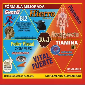 Hiero Vitamin B12 10 - B12 Antioxidant Dietary Supplement for Healthcare and Edible Fitness, Includes 10 Microbacterias of 15 mL