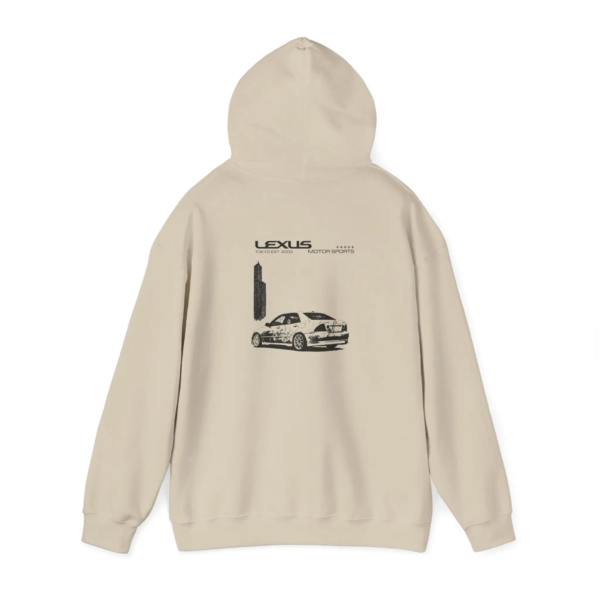 Lexus Sport Car Hoodie | Racing Sketch Graphic Hooded Sweatshirt