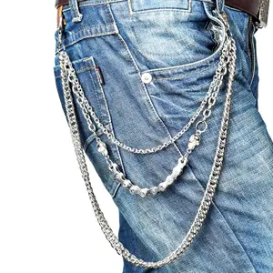 PINKPIN Heavy Pants Chains Trouser Keychain Jeans Punk Wallet Chain Hip Hop Goth Chain Key Chain for Men Women