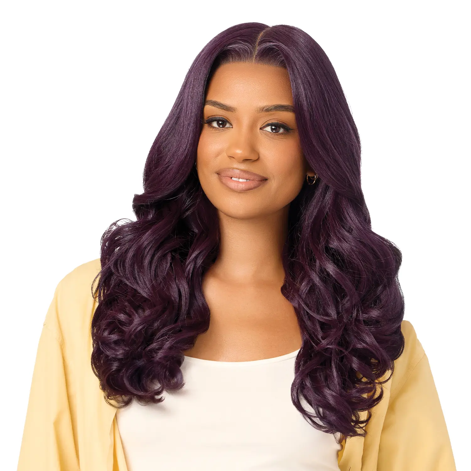 Outre Synthetic Natural Looking HD Lace Frontal Wig - Pre Plucked Perfect Hairline, Glueless, Handmade Fully Hand-Tied 13X6 Lace Wig OnVybes 6, Handmade Wig
