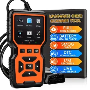 Professional Obd2 V519 Scanner Diagnostic Tool, 2026 Upgrade Obdii + Can Code Reader, Real-Time Data, Battery Test, 40000+ Dtc Library, All Vehicles Post 1996