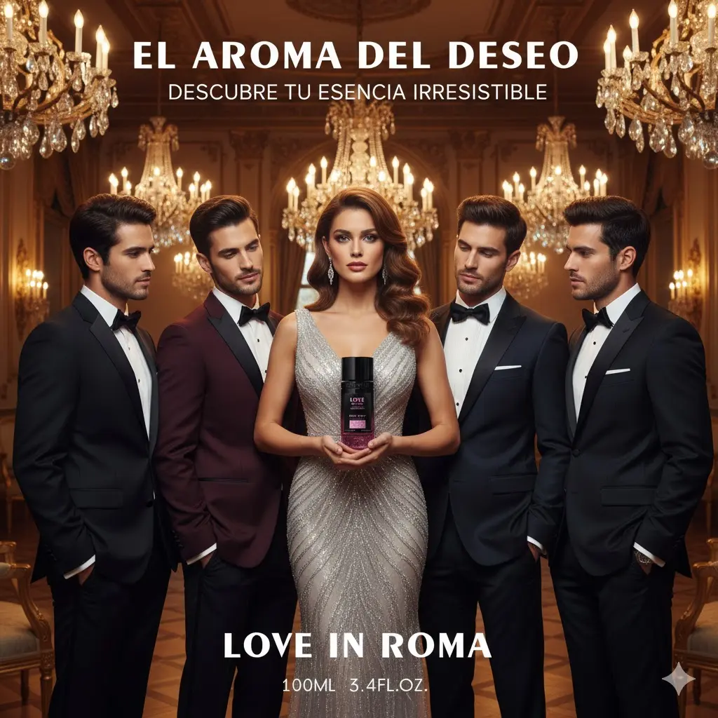 Love in Roma EDP Perfume Spray, a Unisex Liquid Fragrance with Notes of Bourbon Vanilla and Benzoin, Ideal for Date Nights, Fragrances Vanilla, Ethyl Alcohol In Alcoholic Beverages