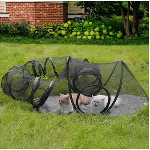 Rest-Eazzzy Outdoor Cat Enclosures, Portable Cat Tent for Outside Enclosure for Indoor Cats, Catio Outdoor Cat Enclosure for Kitty and Small Animals, Cat Playpen with Tunnel, Storage Bag