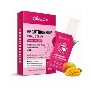 Ergothioneine Quick Melt Oral Strips | Antioxidant & Cellular Health Support Supplement | 35mg Ergothioneine + Spermidine + AKG | Vegan, Sugar-Free, Mango Flavor | 30 Strips