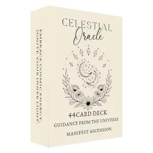 44 Oracle Cards 13x9cm Tarot Card Game Celestial Guidance for Ultimate Enhancement, Cosmic Insights for Card Game Enthusiasts