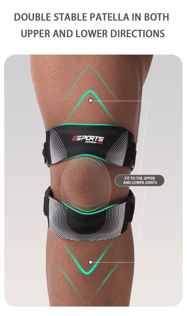 2PCS Adjustable Compression Knee Support with Patella - Unisex Heavy-Duty Joint Stabilizer for Running, Basketball (Gray/Blue/Black) - Premium Textile, Knee Compression Sleeve Men's Weightlifting Knee Guard Weightlifting Knee Sleeve Women's Knee Protector