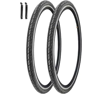 2 Pack 700C Road Bike Tires 700 x 35C 37-622 Folding Replacement Road Bike Tire for 700 x 33/34/35/36C Road Hybrid Commuter Trail Bicycles Tires Road Cycling Gear