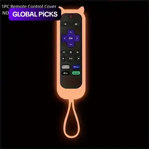 Luminous Remote Control Cover, Remote Storage Case with Lanyard, Remote Control Protector Compatible with TCL, Hisense and Roku TV #GLOBAL PICKS