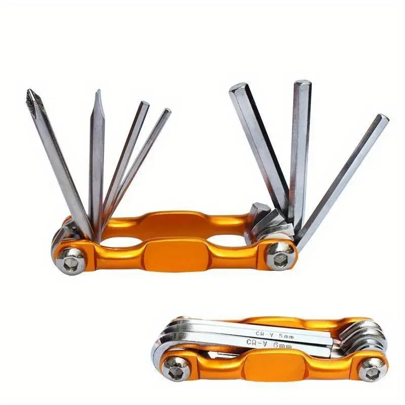 Lightweight Portable 7 in 1 Mountain Bike Cycling Multi Repair Tools Kit Bicycle Repaire Set Spoke Hex Allen Wrench Screwdrivers Mechanical Tool Set Hand Tool Set Tool Kits