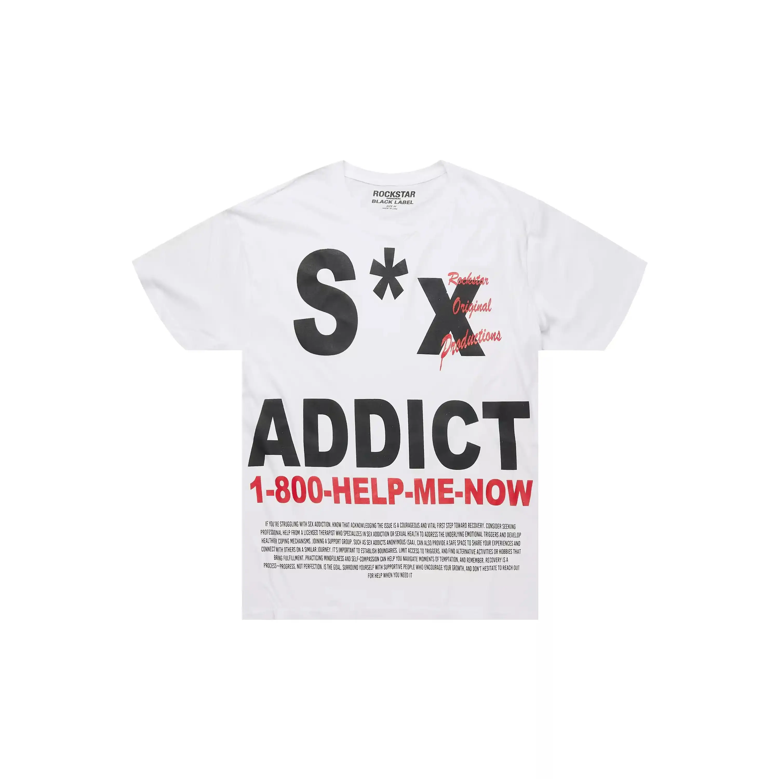 Addict White Graphic T-Shirt Addict White Graphic T-Shirt