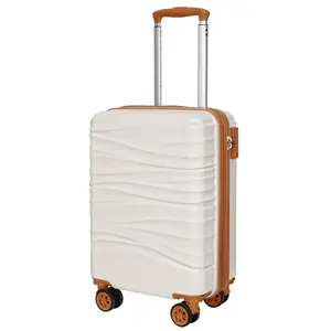 SUNSPIRE 22 In Carry On Luggage Airline Approved PC+ABS Hardside Suitcase Spinner Wheels TSA Lock Lightweight Scratch-Resistant YKK Zipper