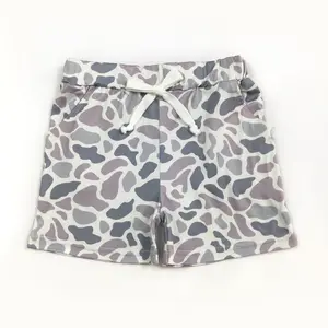 Camouflage Grey Print Summer Boy Shorts