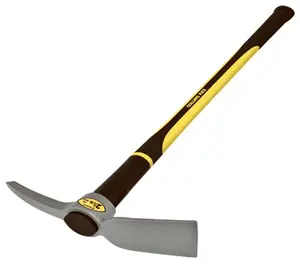 212 MAIN Truper TP-2.5FD-C Fiberglass Handle Pick Mattock - 2.5 lbs. Drop-Forged High Carbon Steel Garden Hoe, Double-Injected Durable Gardening Tool for Leisure & Outdoor Use, Durable Gardening Tools