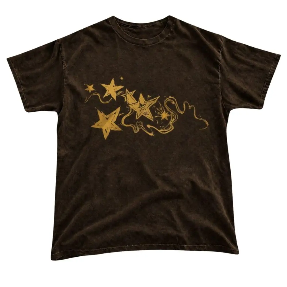 The Retro Celestial Stars Graphic T-Shirt, Y2K Cosmic Aesthetic Tee, Vintage Minimal Star Shirt, Vintage Streetwear Aesthetic Shirt, Y2K Shirt, Crew Neck Shirt, Gift For Men, Gifrt For Woman