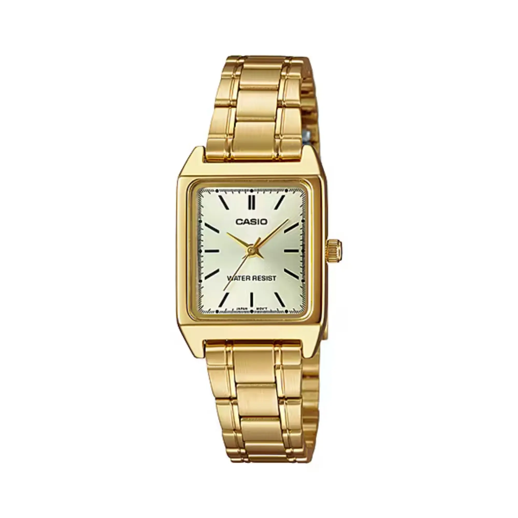 Casio Women’s Gold Analog Watch Champagne Dial Steel Bracelet - LTP-V007G-9EUDF