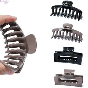 4 Pack Silicone Flexible Nonslip Large Bendable Hair Claw Clips, Soft Grip for Thin and Thick Hair, Hair Clips