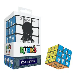 Rubik's Official Albert Einstein Cube 3x3 Puzzle with 6 Unique Designs Officially Licensed Collectible for Science Enthusiasts Ages 13+