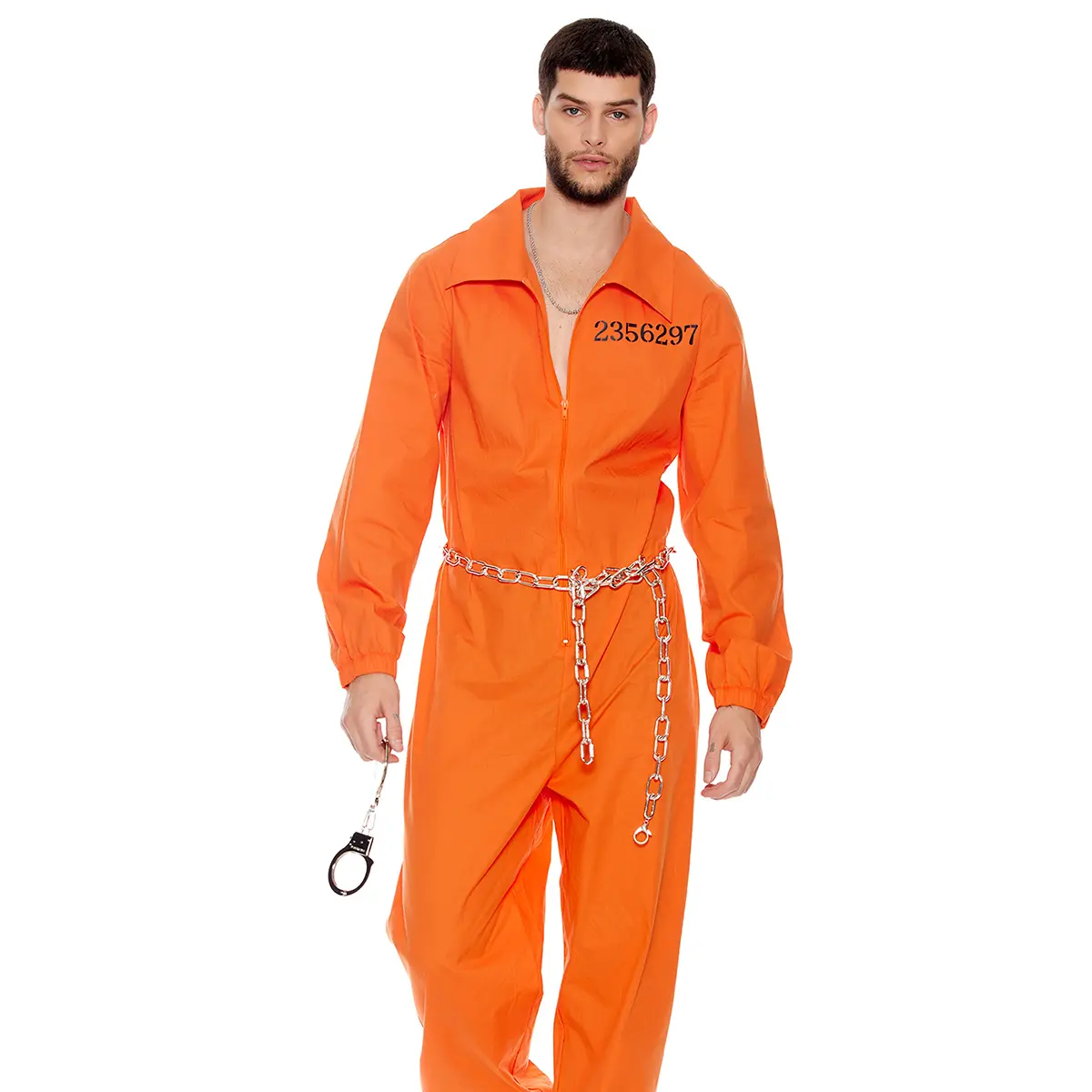 Forplay Women's Halloween Lock it Down 3-Piece Men's Inmate Costume