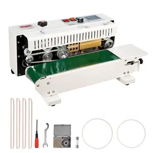 【DealsForYouDays】VEVOR Continuous Bag Band Sealing Machine,  , 0.24-0.47 in/6-12 mm Seal Width, Horizontal Band Sealer Machine with Digital Temperature Control, Bag Sealer for 0.02-0.8 mm Plastic Bags with Count Function
