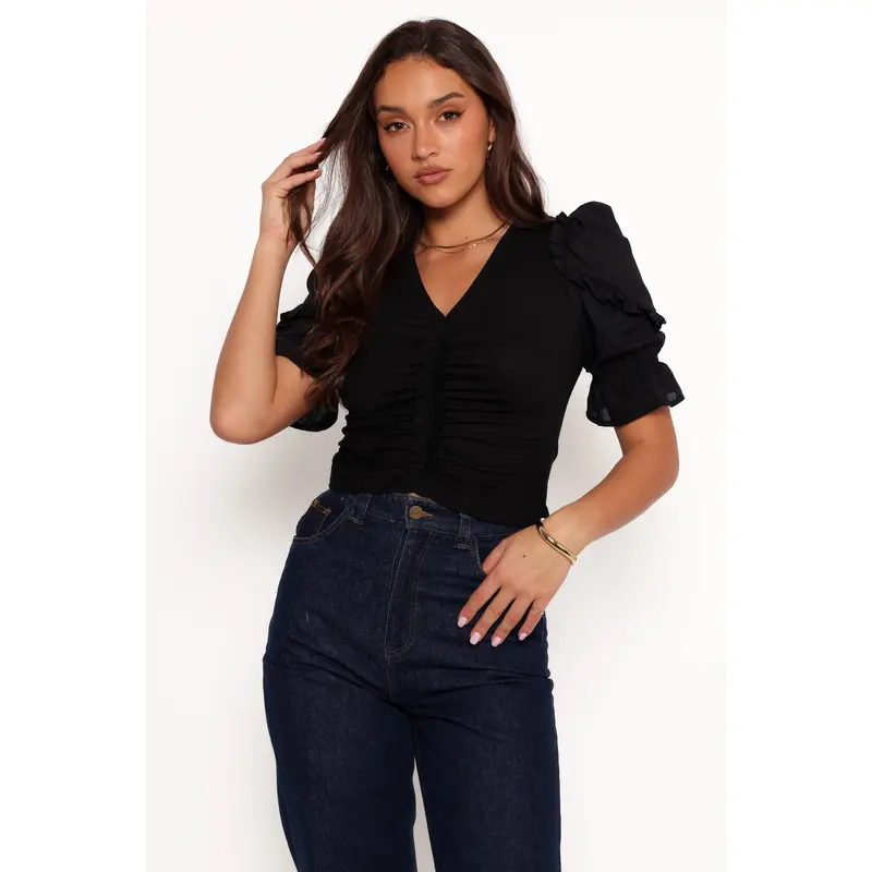 トップス babylclub shiny doll top(black) Black baby doll top - TikTok Shop