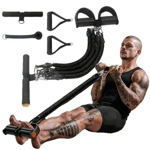 5-in-1 Multi-functional Leg Stretcher, Foot Pedal Resistance Band, Sit-Up Assistant, Yoga Fitness Equipment for Arms, Legs and Abs Training, Premium Elastic Band, Yoga Stretching Bands