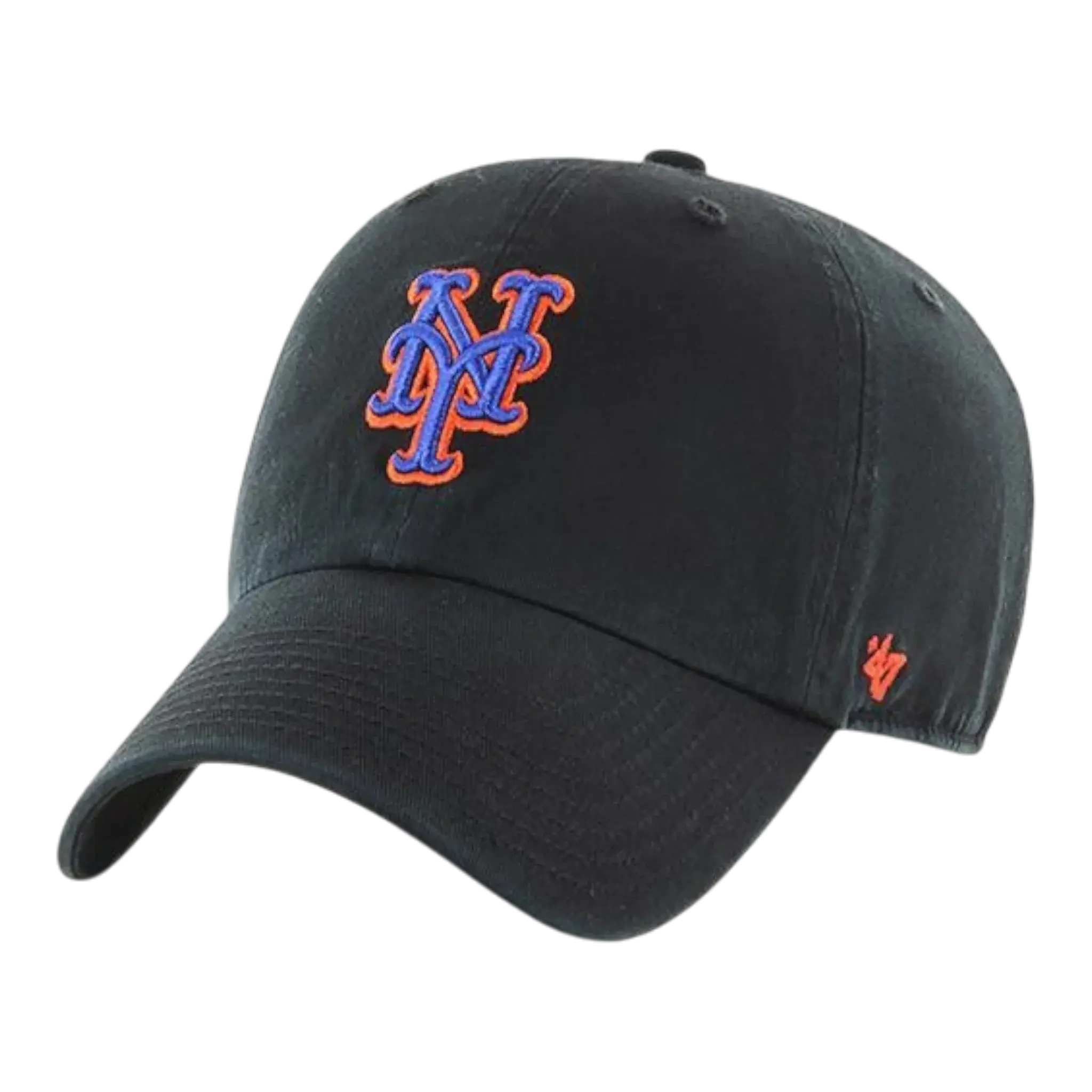 47 Brand Clean Up New York Mets Strapback in Black | Adjustable Cap